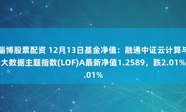 淄博股票配资 12月13日基金净值：融通中证云计算与大数据主题指数(LOF)A最新净值1.2589，跌2.01%