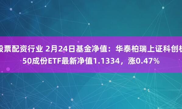 股票配资行业 2月24日基金净值：华泰柏瑞上证科创板50成份ETF最新净值1.1334，涨0.47%